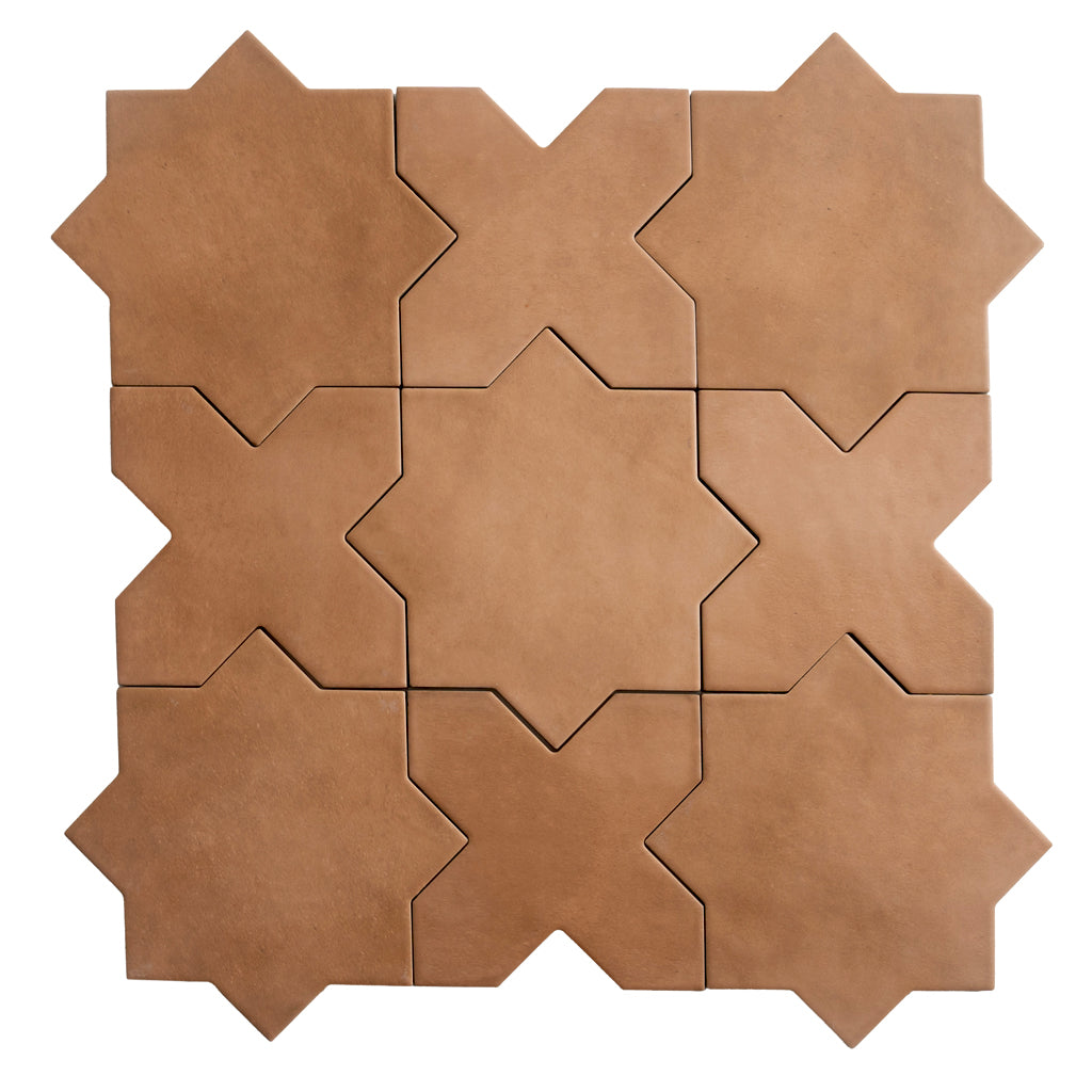 Terracotta 7x7 Matte Star Porcelain Tile (34 pack, 5.31 sq ft/case)