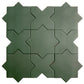 Sage Green 7x7 Matte Star Porcelain Tile (34 pack, 5.31 sq ft/case)