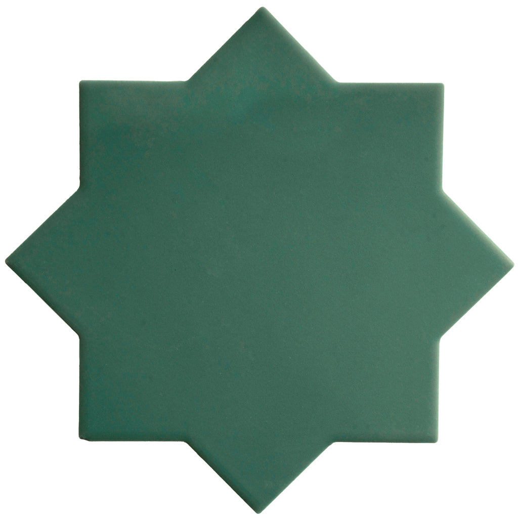 Sage Green 7x7 Matte Star Porcelain Tile (34 pack, 5.31 sq ft/case)