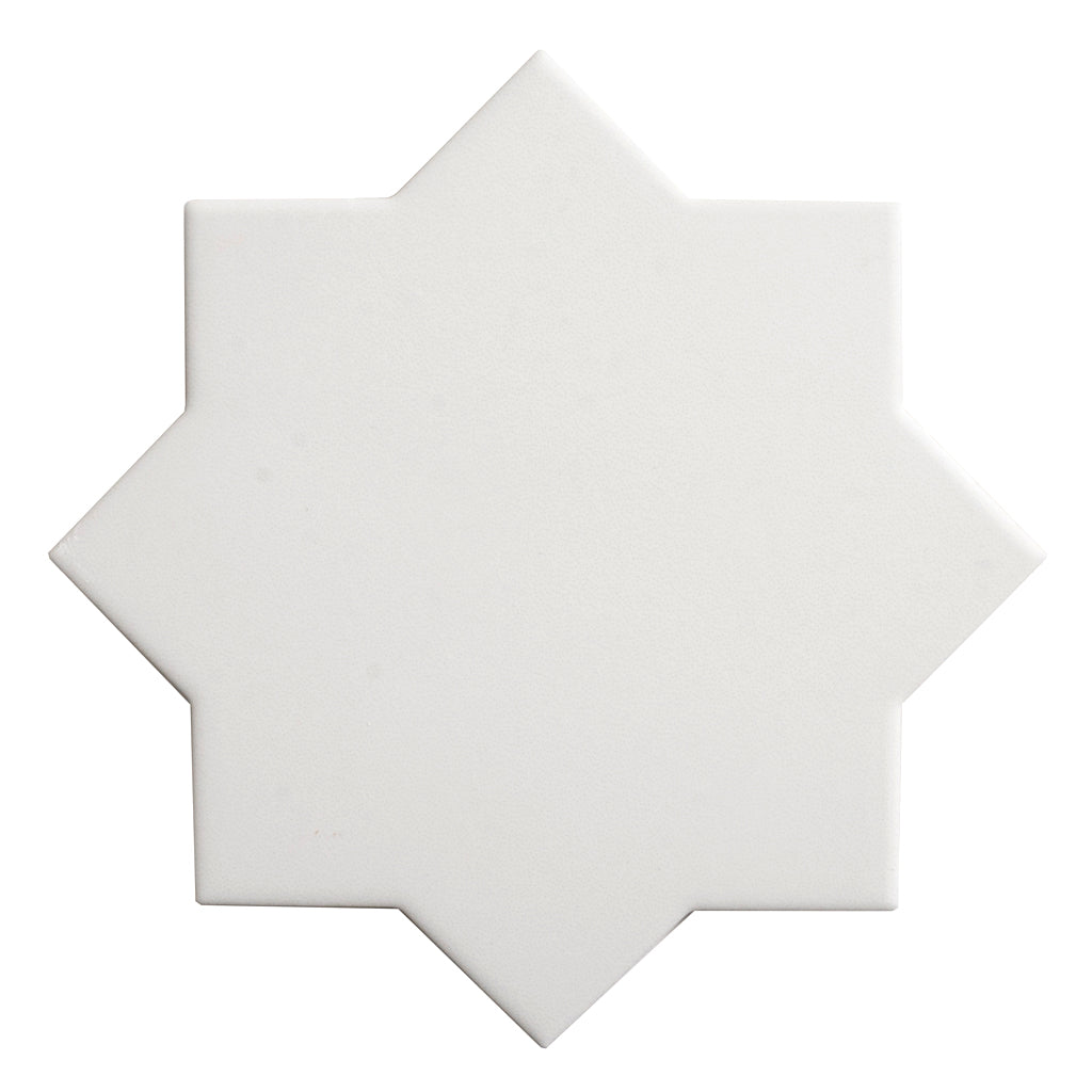 Pure White 7x7 Matte Star Porcelain Tile (34 pack, 5.31 sq ft/case)