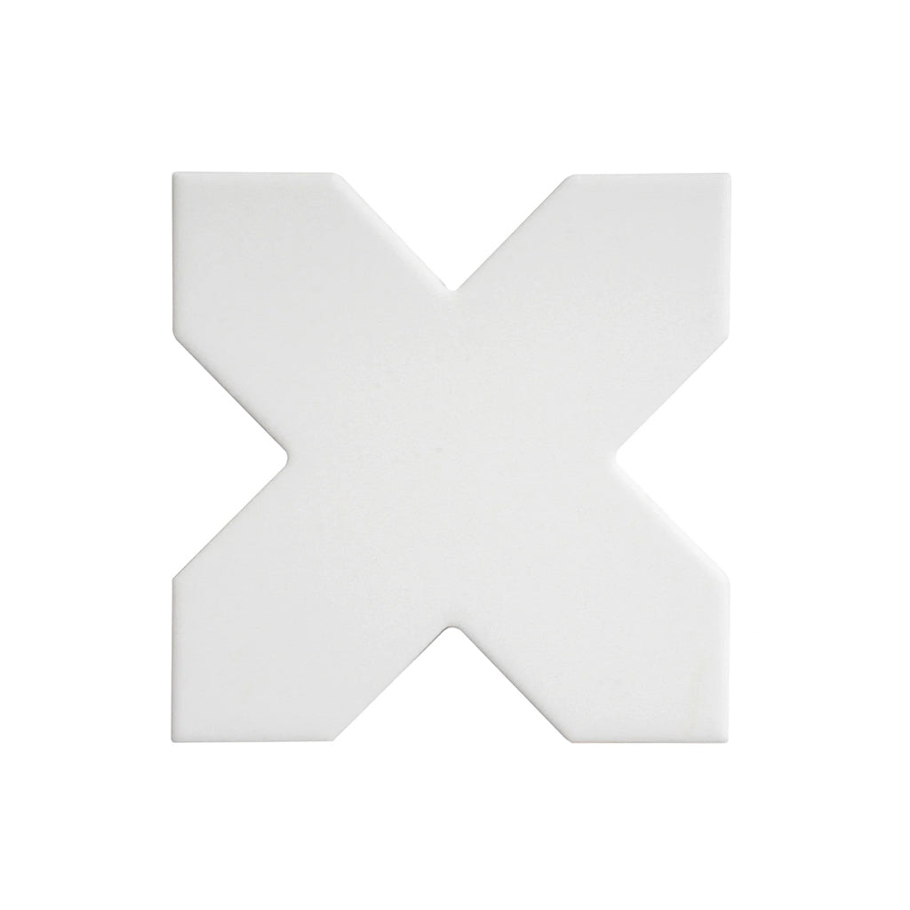 Pure White 5x5 Matte Cross Porcelain Tile (34 pack, 5.31 sq ft/case)