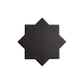 Graphite Black 7x7 Matte Star Porcelain Tile (34 pack, 5.31 sq ft/case)