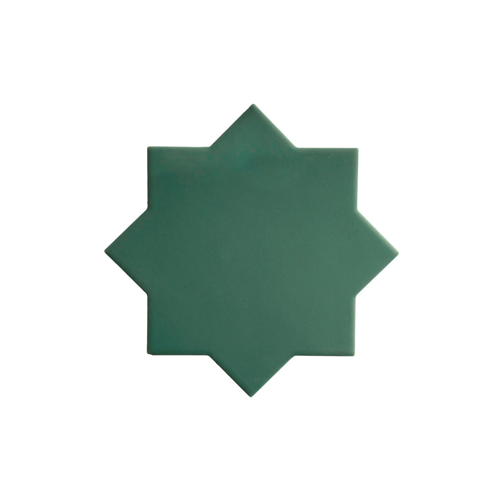 Sage Green 7x7 Matte Star Porcelain Tile (34 pack, 5.31 sq ft/case)