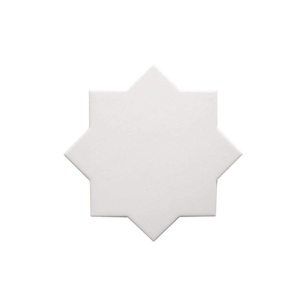 Pure White 7x7 Matte Star Porcelain Tile (34 pack, 5.31 sq ft/case)