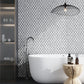 Soft White Charcoal Gray 11x11 Polished Diamond Stone Mosaic Tile (5 pack, 4.2 sq ft/case)