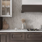 Wooden Grey, Bianco Carrara 9x10 Polished Fan Fish Scale Marble Mosaic Tile (5 pack, 3 sq ft/case)