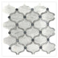 Soft White Gray 12x12 Polished Arabesque Stone Mosaic Tile (5 pack, 4.83 sq ft/case)