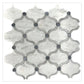Soft White Gray 12x12 Polished Arabesque Stone Mosaic Tile (5 pack, 4.83 sq ft/case) - Sample