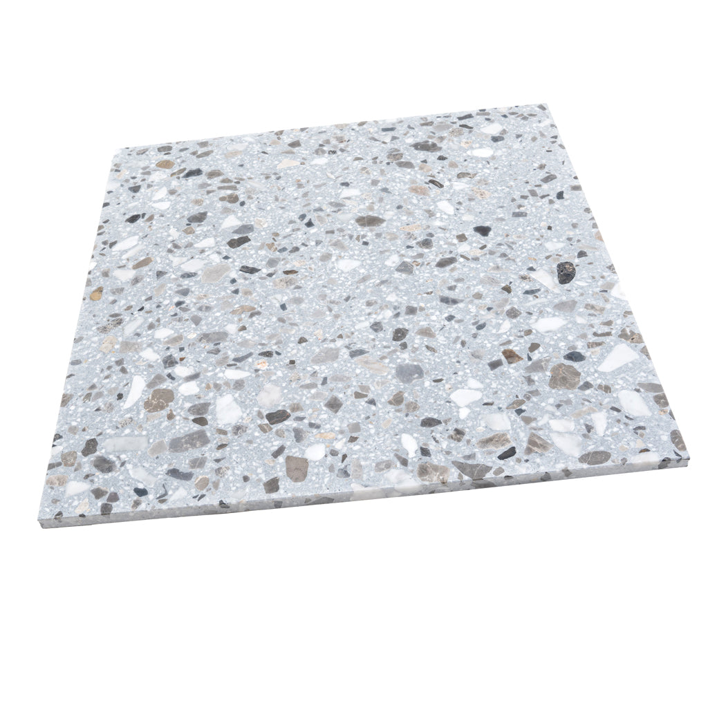 Gray Beige 24x24 Honed Square Terrazzo Large Format Tile (2 pack, 7.75 sq ft/case)