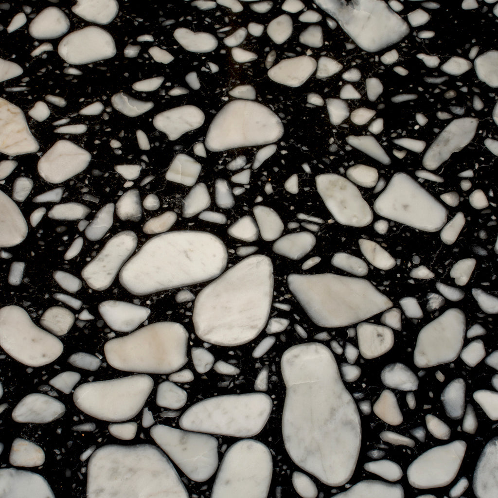 Jet Black 24x24 Polished Square Terrazzo Large Format Tile (4 pack, 15.5 sq ft/case)