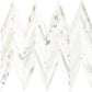 White Gray Gold 9x13 Polished Chevron Calacatta Gold Mosaic Tile (5 pack, 4 sq ft/case)