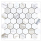 White Gray 12x12 Polished Hexagon Calacatta Gold Marble Mosaic Tile (5 pack, 4.83 sq ft/case)