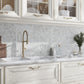 White Gray 11x11 Honed Herringbone Calacatta Gold Mosaic Tile (5 pack, 4.2 sq ft/case)