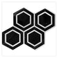 Raven Black 11x13 Polished Hexagon Nero Marquina Thassos Marble Mosaic Tile (5 pack, 5.21 sq ft/case)