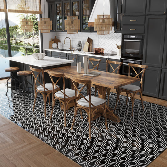 Raven Black 11x13 Polished Hexagon Marble Mosaic Tile (5 pack, 5.21 sq ft/case) - Sample
