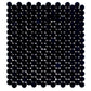 Jet Black 11x12 Tumbled Penny Round Marble Mosaic Tile (5 pack, 4.83 sq ft/case) - Sample
