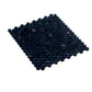 Jet Black 11x12 Tumbled Penny Round Marble Mosaic Tile (5 pack, 4.83 sq ft/case) - Sample