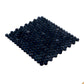 Jet Black 11x12 Tumbled Penny Round Marble Mosaic Tile (5 pack, 4.83 sq ft/case) - Sample