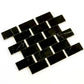 Eastern Black Thassos White 12x13 Polished Brick Marble Mosaic Tile (5 pack, 5.28 sq ft/case)