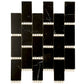 Eastern Black Thassos White 12x13 Polished Brick Marble Mosaic Tile (5 pack, 5.28 sq ft/case)
