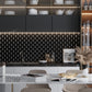Eastern Black Thassos White 12x13 Polished Brick Marble Mosaic Tile (5 pack, 5.28 sq ft/case)