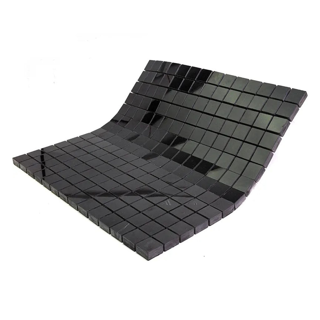 Eastern Black 12x12 Polished Square Marble Mosaic Tile (5 pack, 5 sq ft/case)