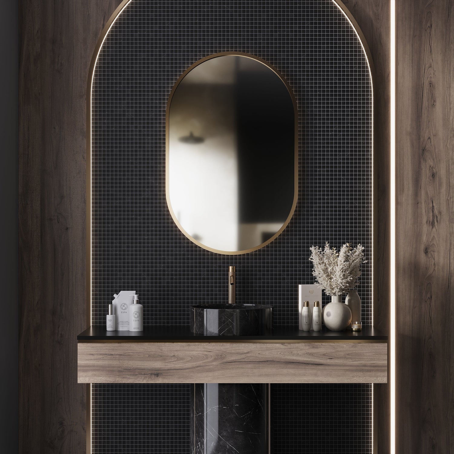 Charcoal Black 12x12 Honed Square Marble Mosaic Tile (5 pack, 5 sq ft/case) - Sample