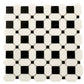 Eastern Black Thassos White 12x12 Polished Octagon Marble Mosaic Tile (5 pack, 5.08 sq ft/case)