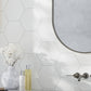 Chiffon White 8x9 Matte Hexagon Porcelain Tile (25 pack, 9.93 sq ft/case)