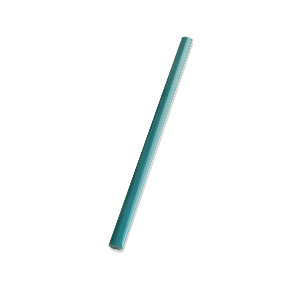 Turquoise Blue 0.6x12 Glossy Porcelain Bullnose Tile Trim (10 pack, 0.5 sq ft/case)