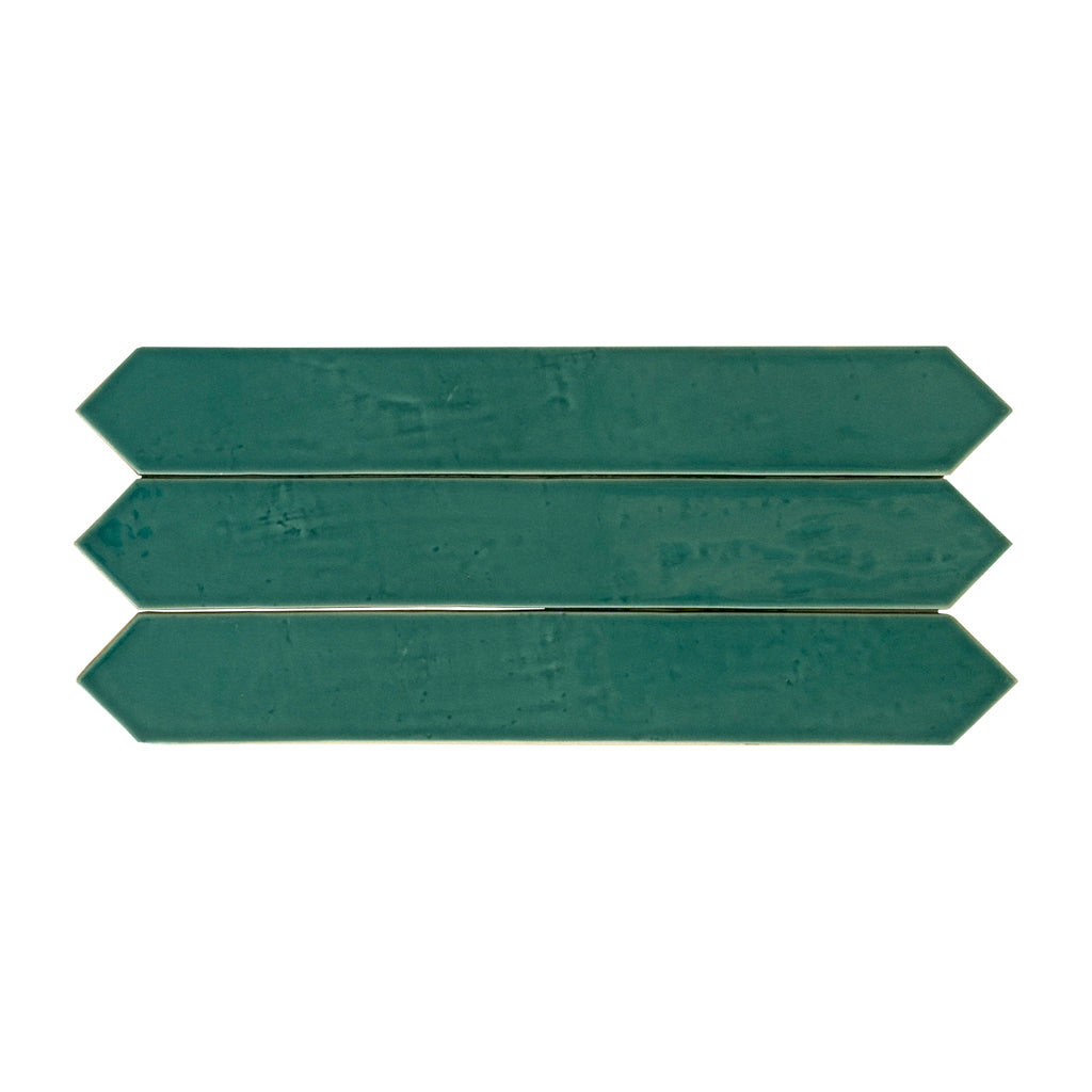 Turquoise Blue 3x19 Glossy Picket Porcelain Tile (20 pack, 7.65 sq ft/case)