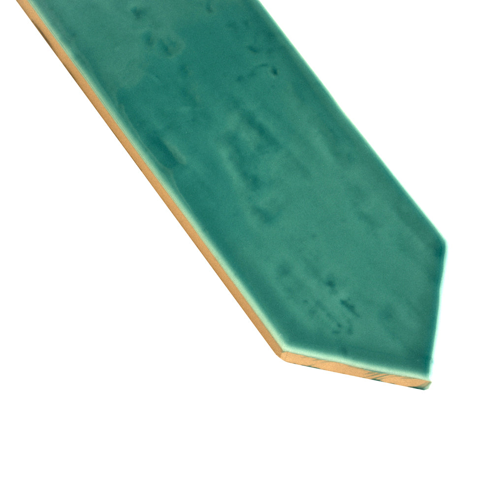 Turquoise Blue 3x19 Glossy Picket Porcelain Tile (20 pack, 7.65 sq ft/case) - Sample