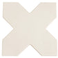 Pearl White 7x7 Glossy Cross Porcelain Tile (16 pack, 5.6 sq ft/case) - Sample