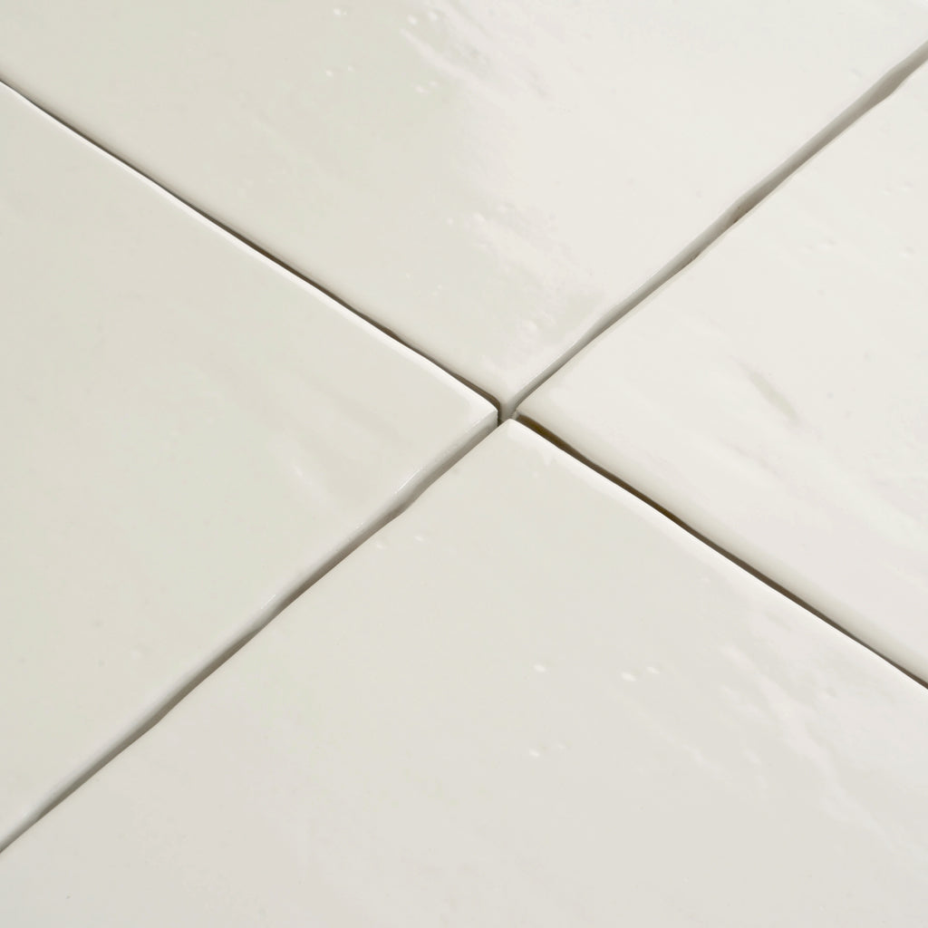 Pearl White 6x6 Glossy Square Porcelain Tile (19 pack, 4.65 sq ft/case) - Sample