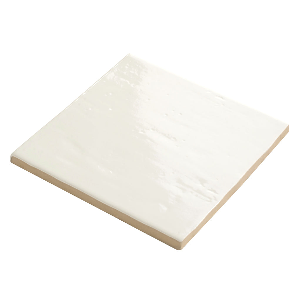 Pearl White 6x6 Glossy Square Porcelain Tile (19 pack, 4.65 sq ft/case) - Sample