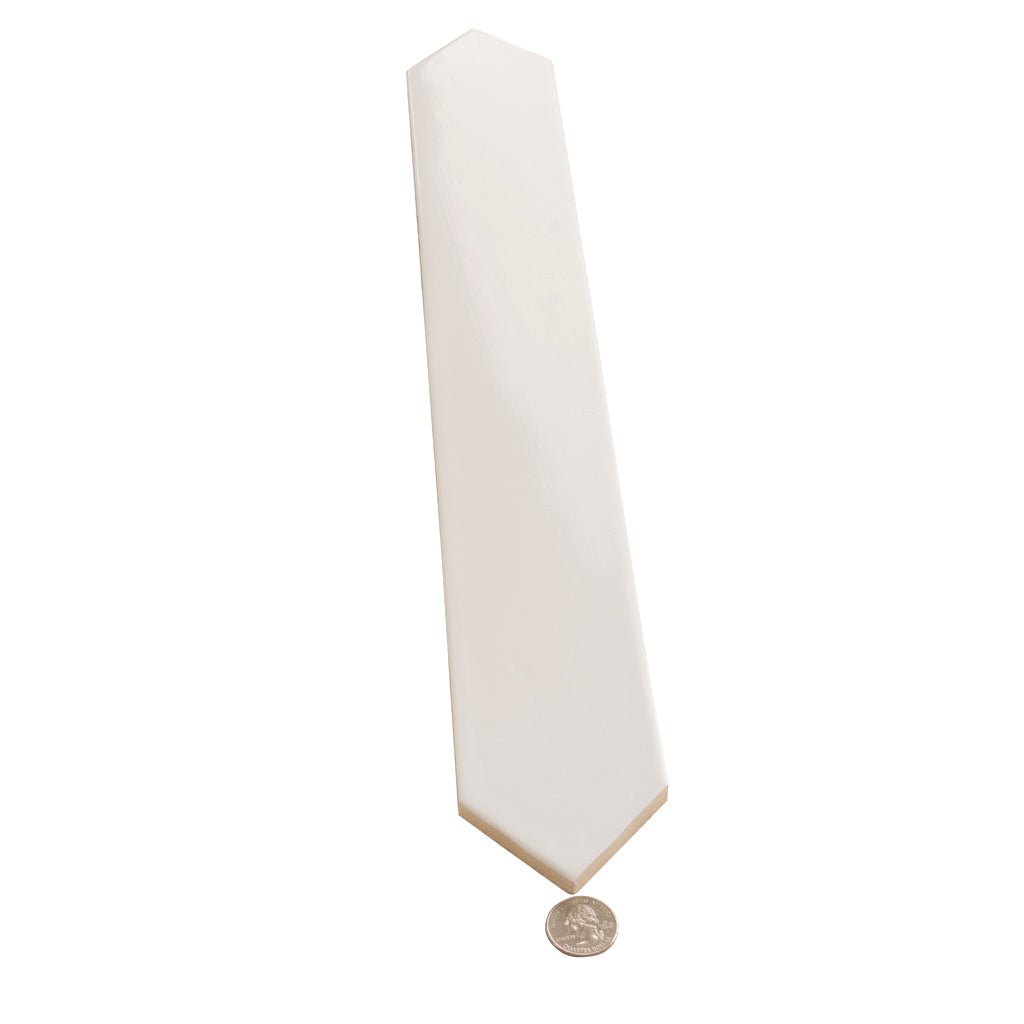 Pearl White 3x19 Glossy Picket Porcelain Tile (20 pack, 7.65 sq ft/case) - Sample