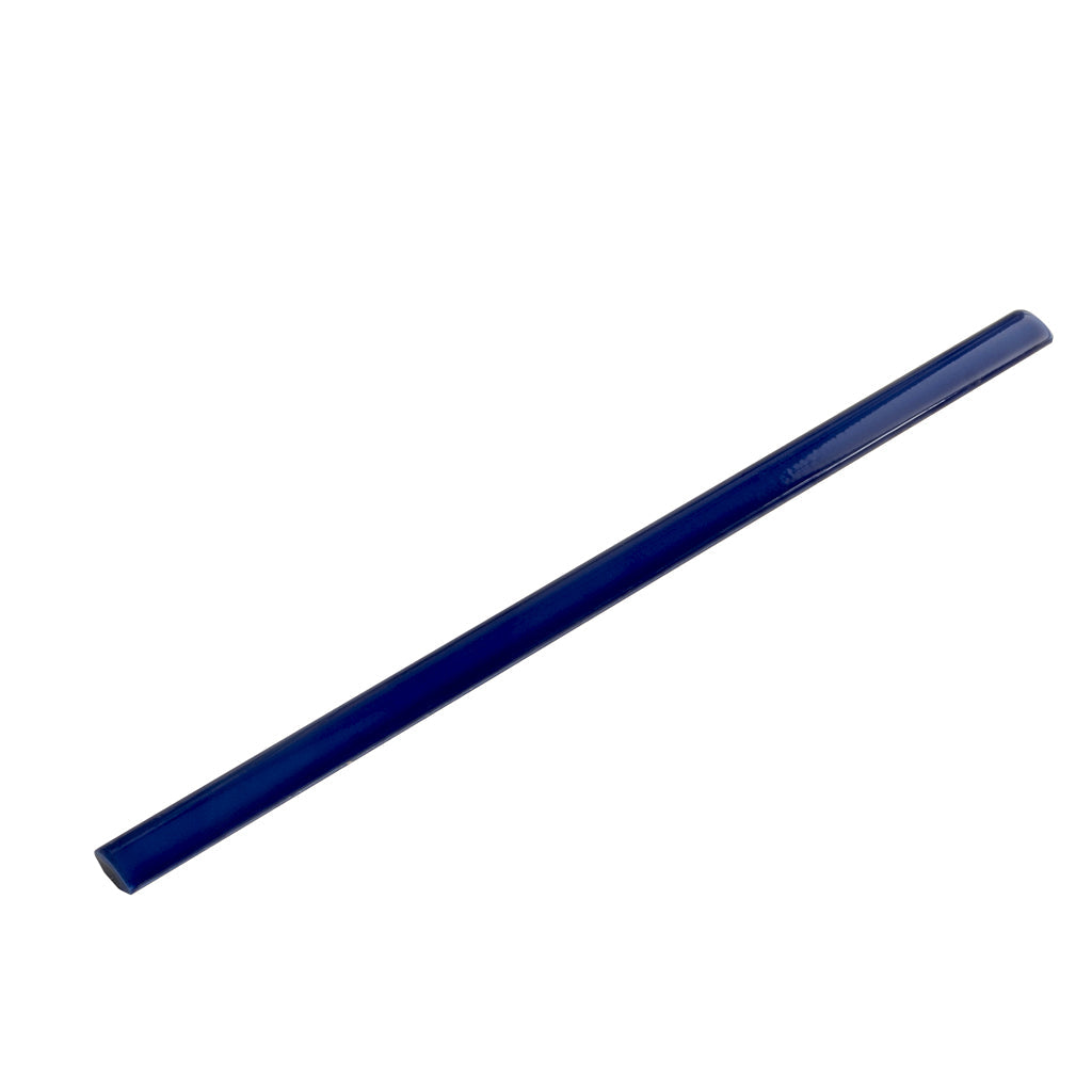Royal Blue 0.6x12 Glossy Porcelain Bullnose Tile Trim (10 pack, 0.5 sq ft/case) - Sample