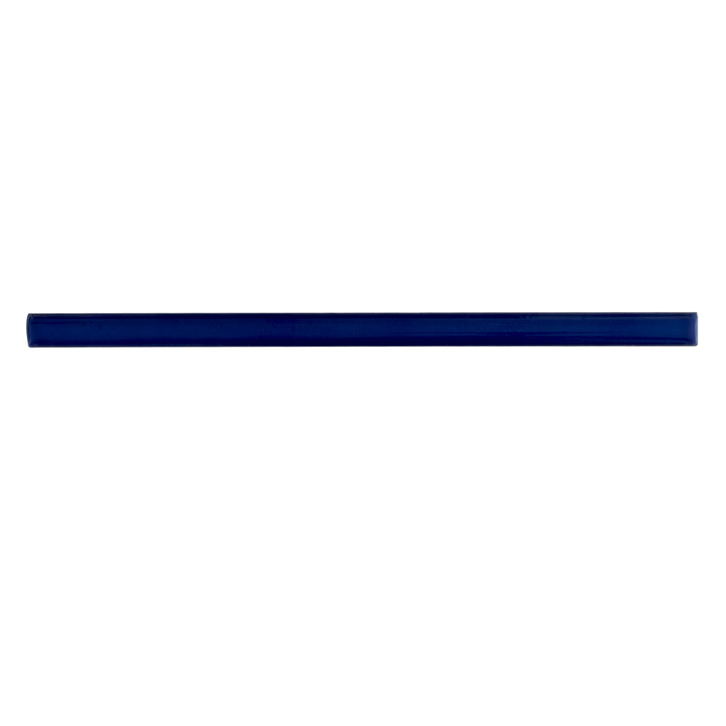 Royal Blue 0.6x12 Glossy Porcelain Bullnose Tile Trim (10 pack, 0.5 sq ft/case) - Sample