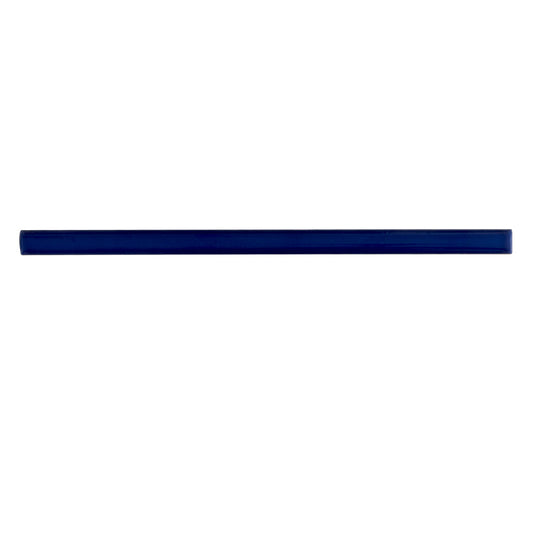 Royal Blue 0.6x12 Glossy Porcelain Bullnose Tile Trim (10 pack, 0.5 sq ft/case) - Sample