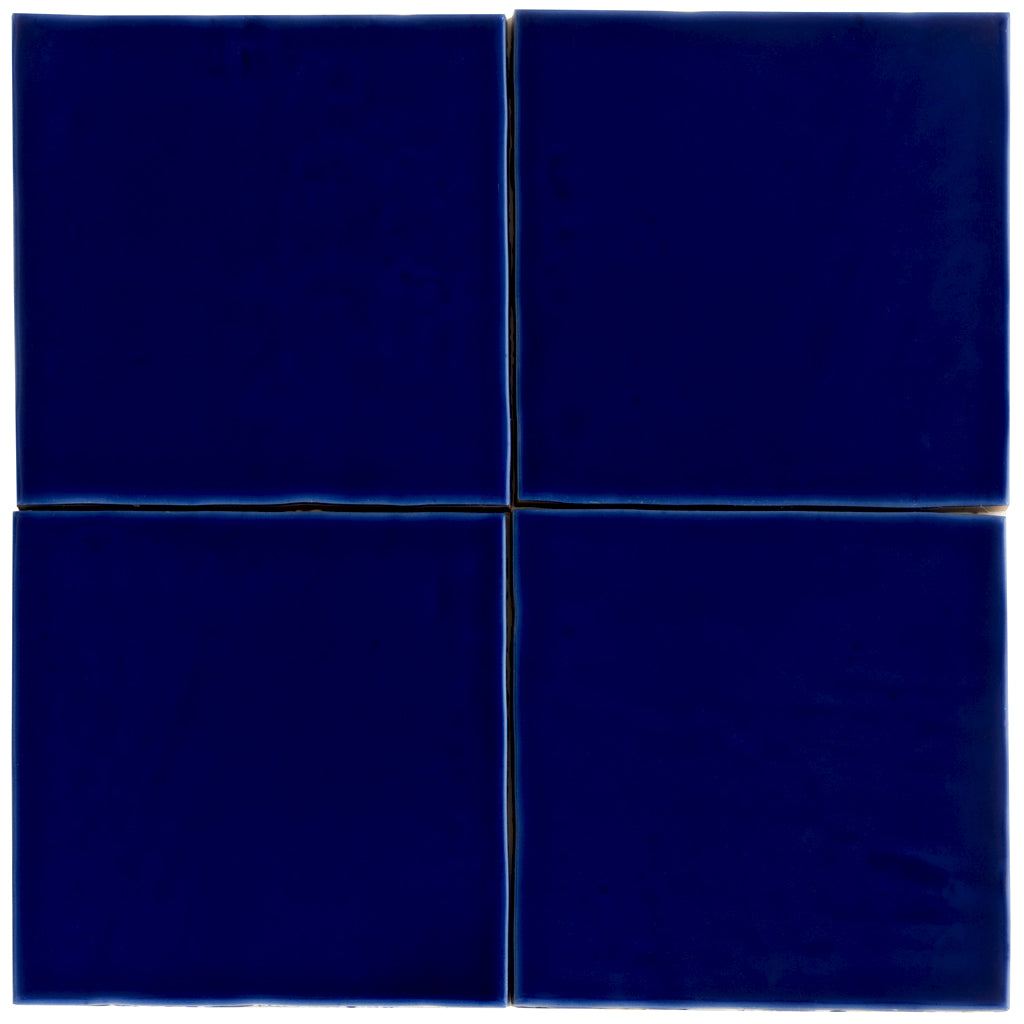Royal Blue 6x6 Glossy Square Porcelain Tile (19 pack, 4.65 sq ft/case) - Sample