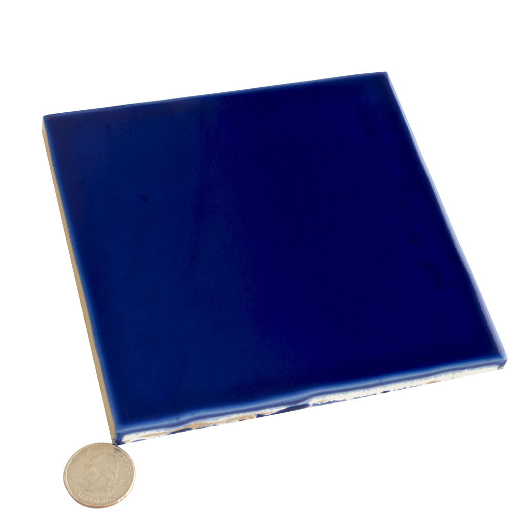 Royal Blue 6x6 Glossy Square Porcelain Tile (19 pack, 4.65 sq ft/case) - Sample