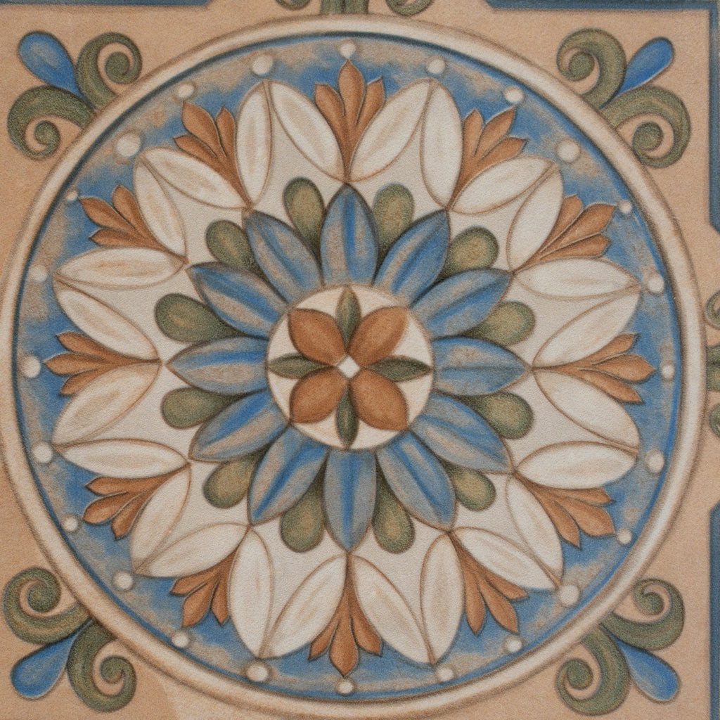 Terracoota Sage Green-Blue 7x7 Matte Star Porcelain Tile (16 pack, 6.46 sq ft/case) - Sample