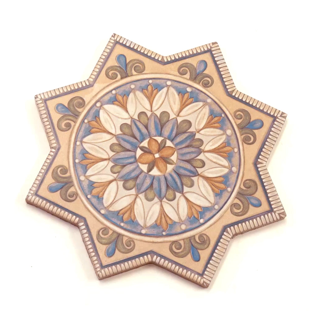 Terracoota Sage Green-Blue 7x7 Matte Star Porcelain Tile (16 pack, 6.46 sq ft/case) - Sample