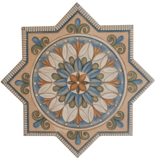 Terracoota Sage Green-Blue 7x7 Matte Star Porcelain Tile (16 pack, 6.46 sq ft/case) - Sample