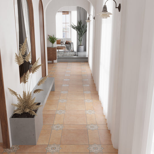 Terracoota Sage Green-Blue 7x7 Matte Star Porcelain Tile (16 pack, 6.46 sq ft/case)