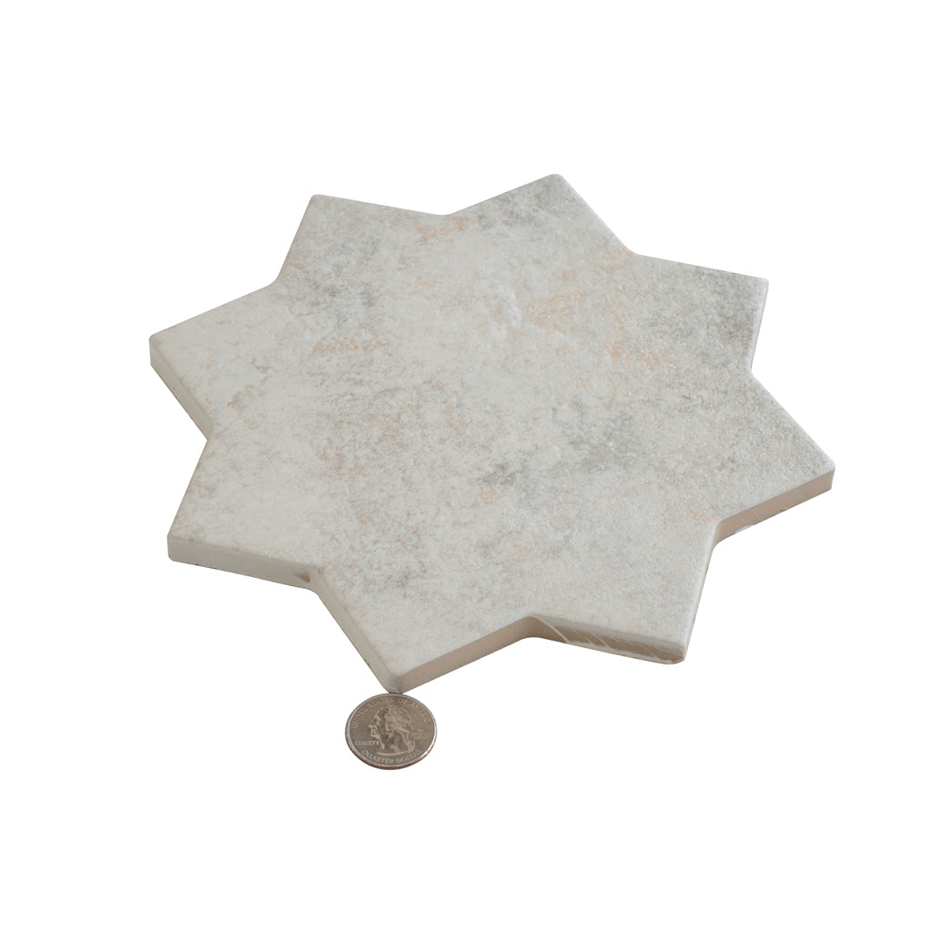 Light Ash Beige 6x6 Matte Star Porcelain Tile (16 pack, 4.2 sq ft/case) - Sample