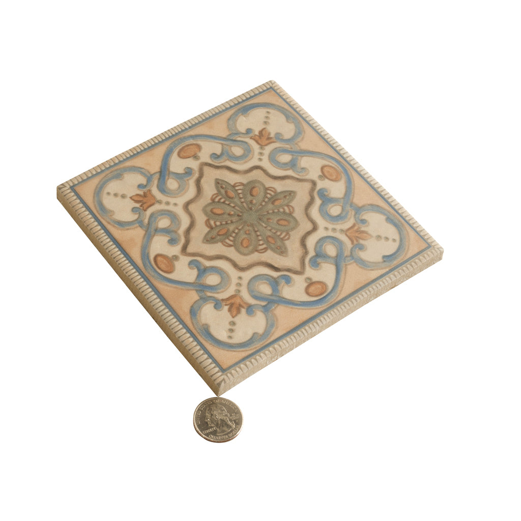 Taupe-blue Terracotta 6x6 Matte Square Porcelain Tile (19 pack, 4.65 sq ft/case)