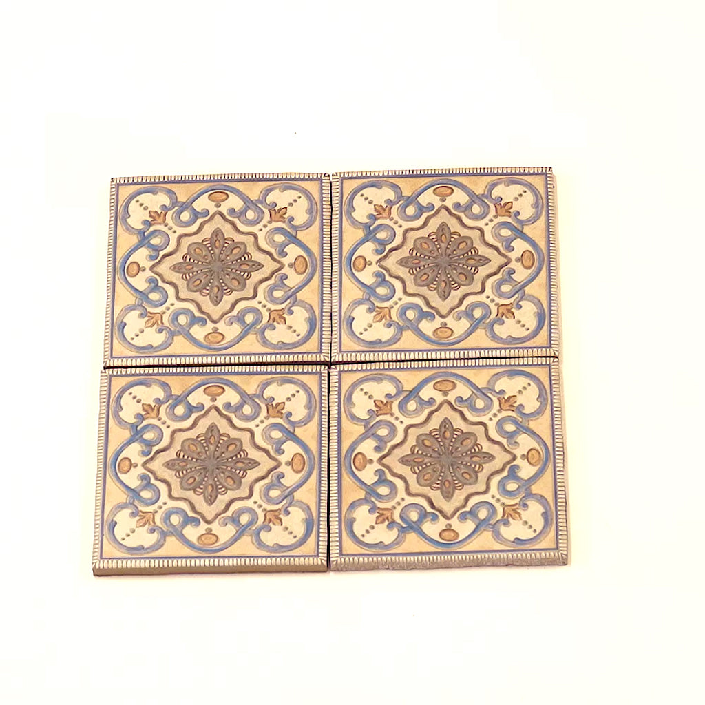 Taupe-blue Terracotta 6x6 Matte Square Porcelain Tile (19 pack, 4.65 sq ft/case)