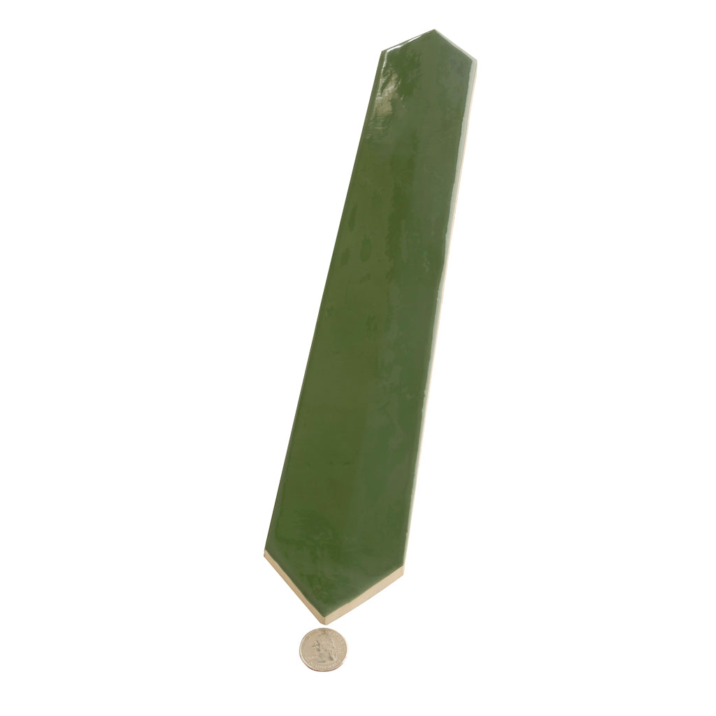 Deep Forest Green 3x19 Glossy Picket Porcelain Tile (20 pack, 7.65 sq ft/case)