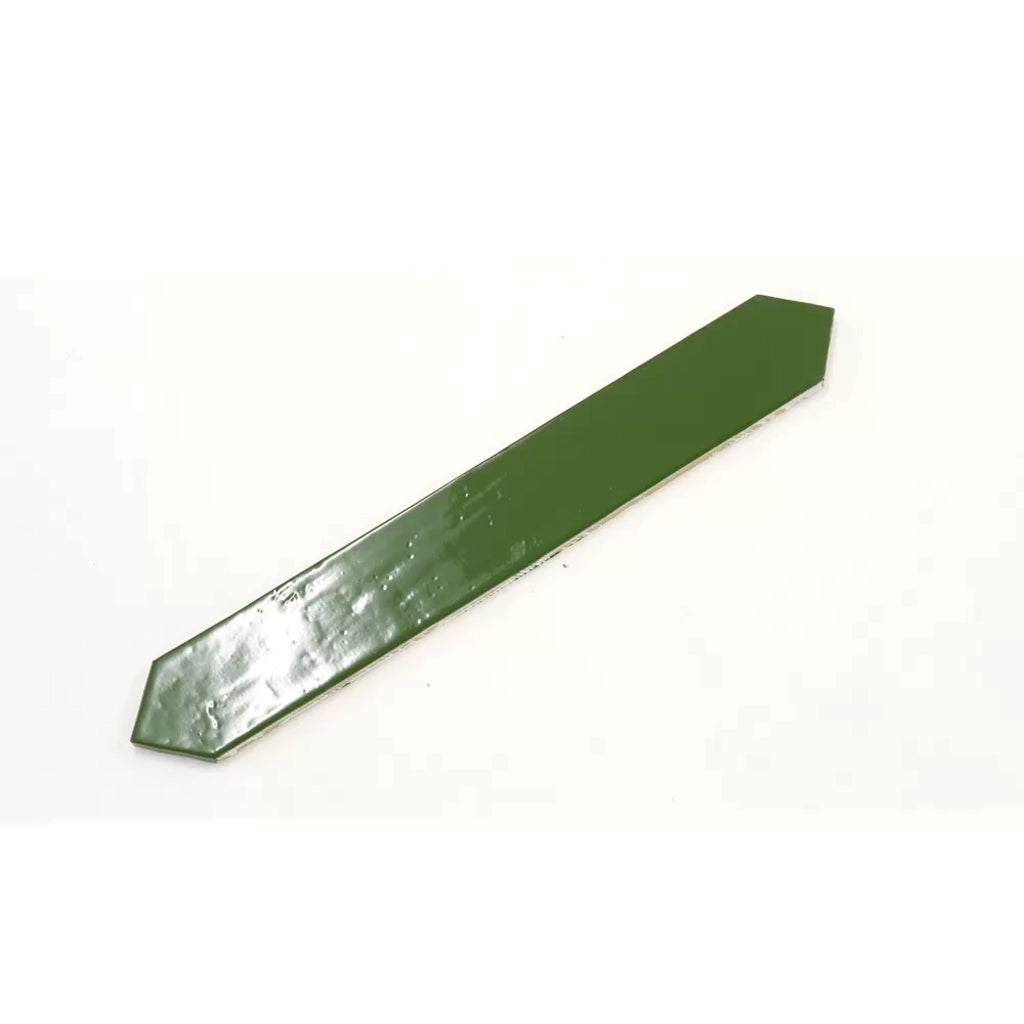 Deep Forest Green 3x19 Glossy Picket Porcelain Tile (20 pack, 7.65 sq ft/case)
